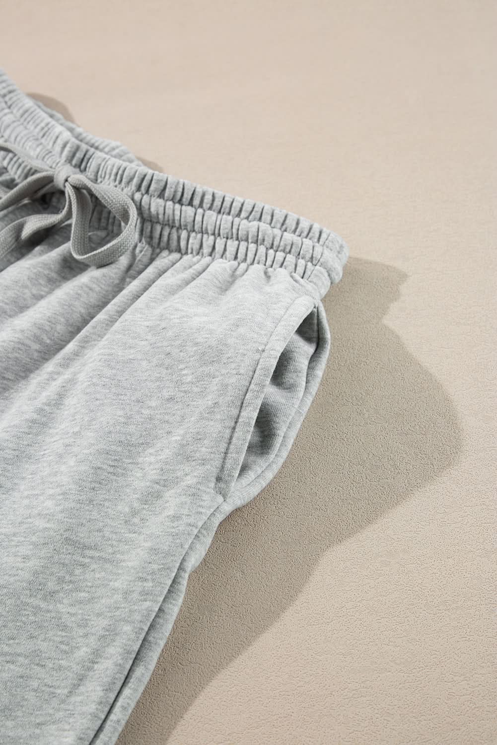 Light grey fleece-lined joggers - Love Salve